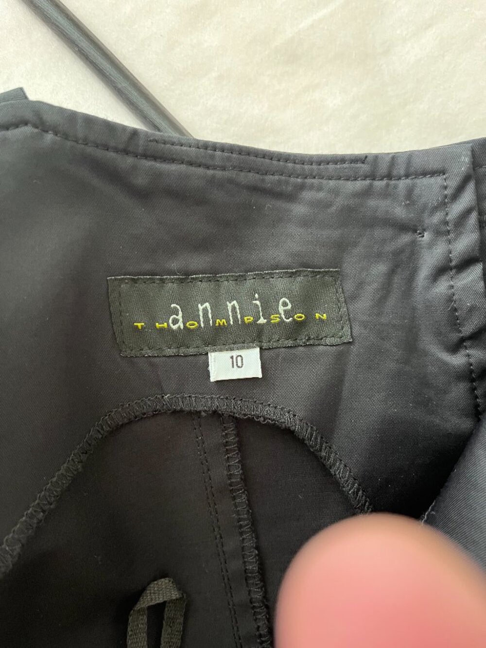 BLACK BUSTIER/CAMI TOP, SIZE 10, EUC, Annie Thompson, Y2K - Picture 12 of 16